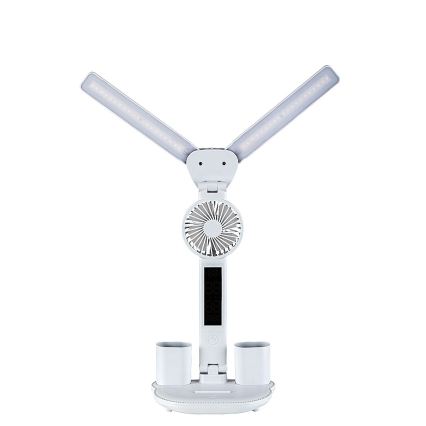 Rabalux - stmievateľná stolná LED lampa s ventilátorom a LED displejom/7W/5V 3000/4000/6500K