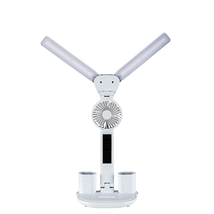 Rabalux - stmievateľná stolná LED lampa s ventilátorom a LED displejom/7W/5V 3000/4000/6500K