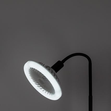 Rabalux - LED stmievateľná stojacia lampa s ventilátorom pr. 30 cm 1xE27/16W/230V 3000-6500K + diaľkové ovládanie