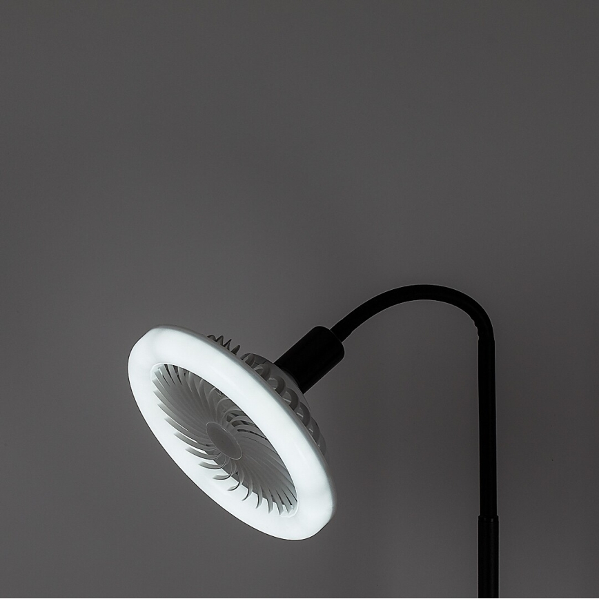 Rabalux - LED stmievateľná stojacia lampa s ventilátorom pr. 30 cm 1xE27/16W/230V 3000-6500K + diaľkové ovládanie