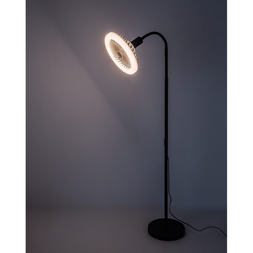 Rabalux - LED stmievateľná stojacia lampa s ventilátorom pr. 30 cm 1xE27/16W/230V 3000-6500K + diaľkové ovládanie