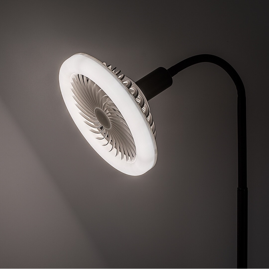 Rabalux - LED stmievateľná stojacia lampa s ventilátorom pr. 30 cm 1xE27/16W/230V 3000-6500K + diaľkové ovládanie