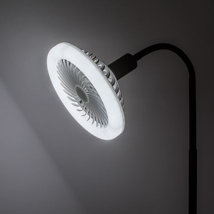 Rabalux - LED stmievateľná stojacia lampa s ventilátorom pr. 30 cm 1xE27/16W/230V 3000-6500K + diaľkové ovládanie