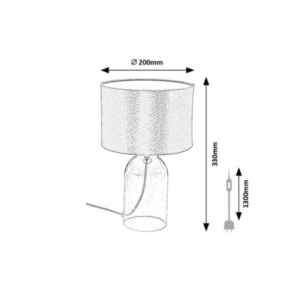 Rabalux - Stolová lampa 1xE14/40W/230V pr. 20 cm