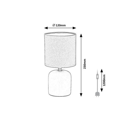 Rabalux - Stolná lampa 1xE14/40W/230V modrá