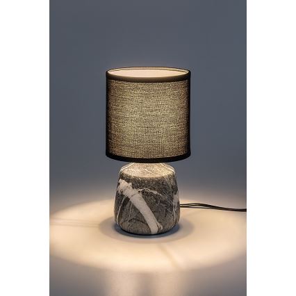Rabalux - Stolná lampa 1xE14/40W/230V, čierna s mramorovým dekorom