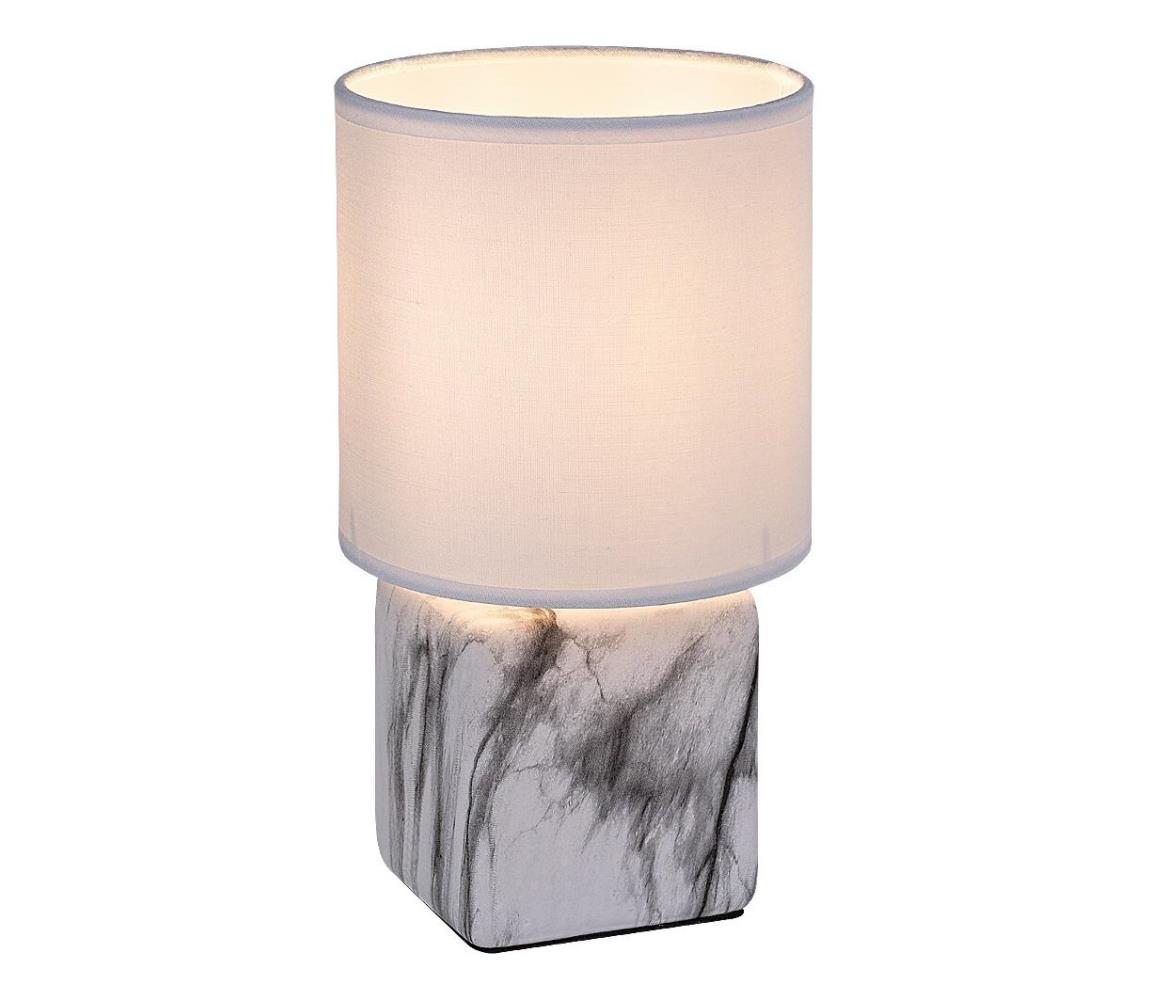 Rabalux 74069 - Stolná lampa NALISA 1xE14/40W/230V biela/mramorový dekor 74069