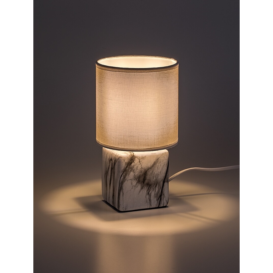 Rabalux - Stolná lampa 1xE14/40W/230V biela/mramorový dekor