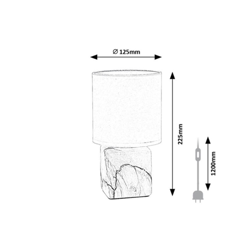 Rabalux - Stolná lampa 1xE14/40W/230V biela/mramorový dekor