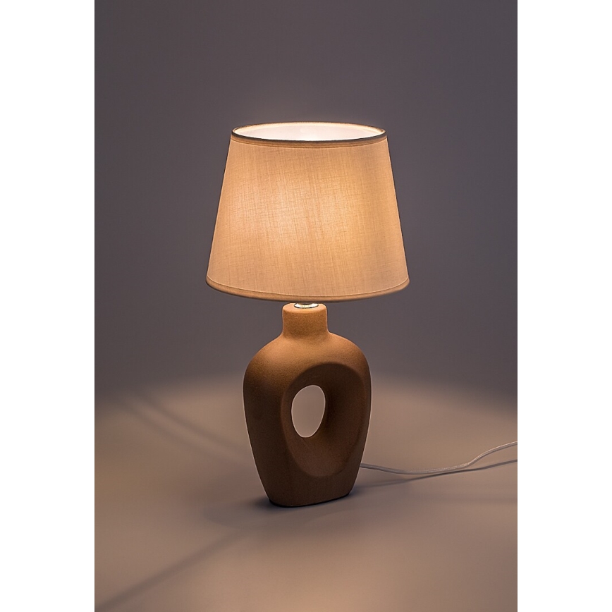 Rabalux - Stolná lampa 1xE14/25W/230V hnedá/krémová