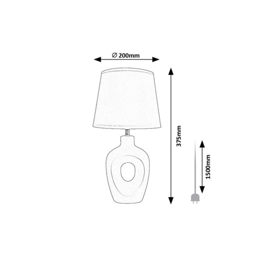 Rabalux - Stolná lampa 1xE14/25W/230V hnedá/krémová
