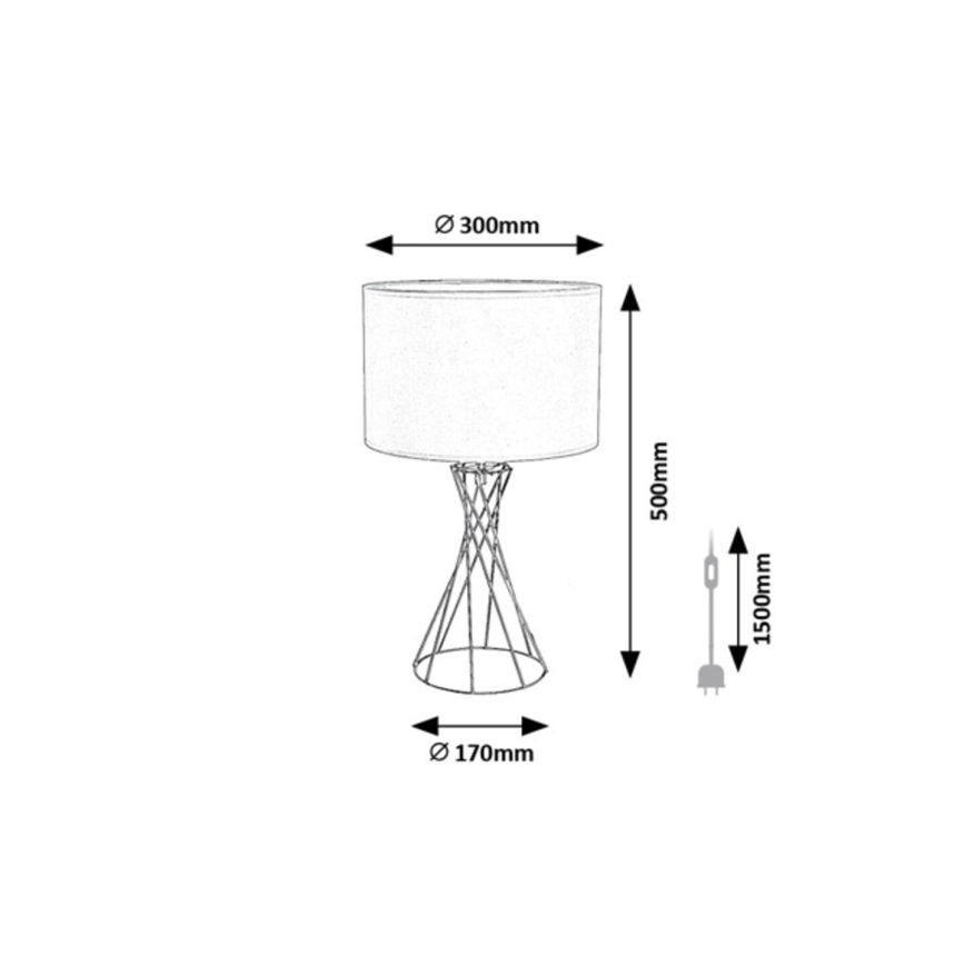 Rabalux - Stolová lampa 1xE27/40W/230V zlatá/biela