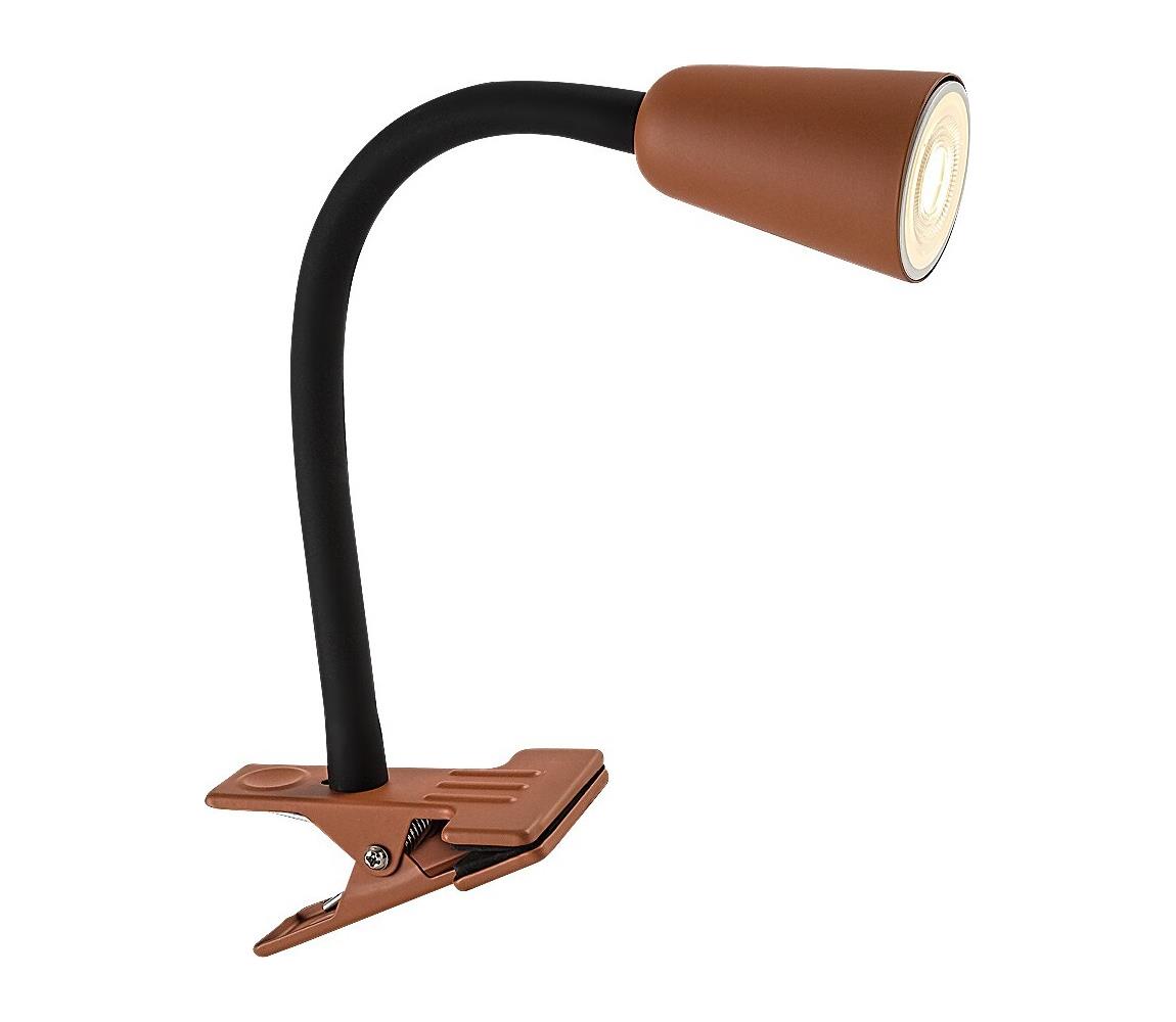 Rabalux 74090 - Stolná lampa s klipom ALDO 1xGU10/7W/230V oranžová 74090