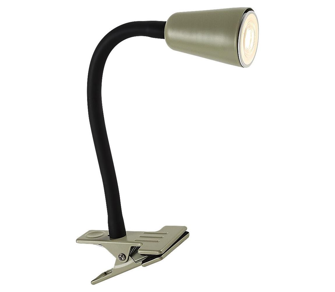 Rabalux 74092 - Stolná lampa s klipom ALDO 1xGU10/7W/230V khaki 74092