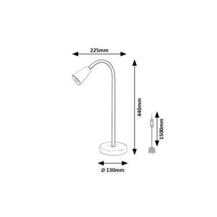 Rabalux - Stolová lampa 1xGU10/7W/230V krémová