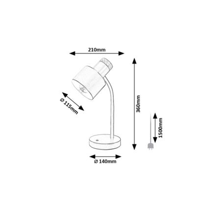 Rabalux - Stolná lampa 1xE27/20W/230V krémová