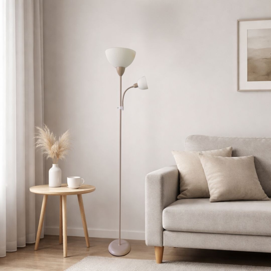 Rabalux - Stojacia lampa 1xE27/60W/230V + 1xE14/25W béžová