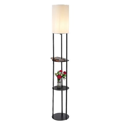 Rabalux - Stojacia lampa s policami 1xE27/40W/230V čierna