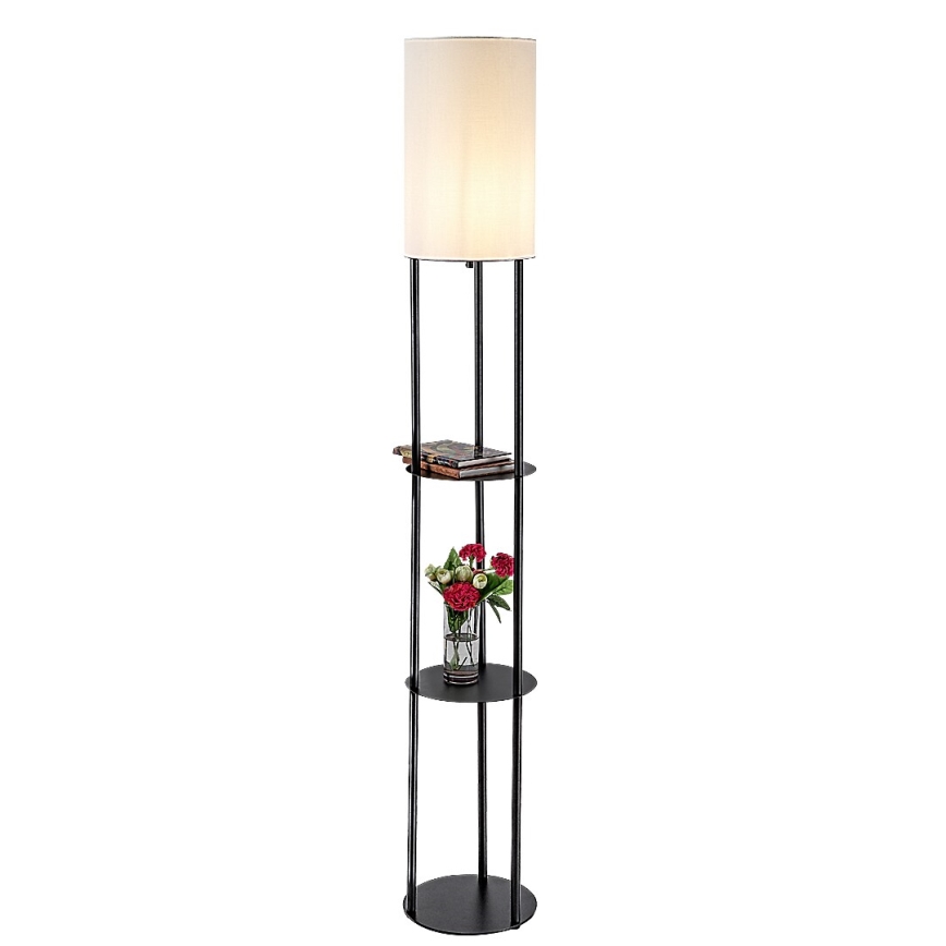 Rabalux - Stojacia lampa s policami 1xE27/40W/230V čierna