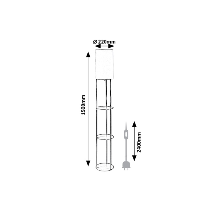 Rabalux - Stojacia lampa s poličkami 1xE27/40W/230V béžová
