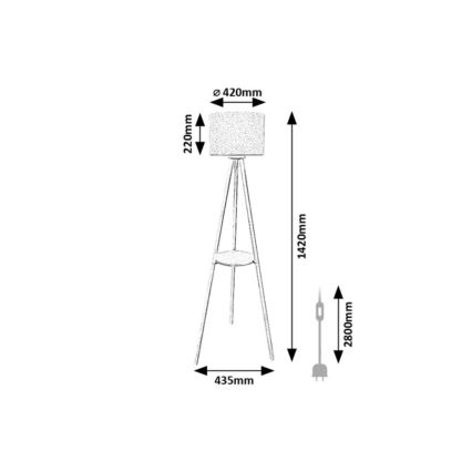 Rabalux - Stojacia lampa 1xE27/40W/230V
