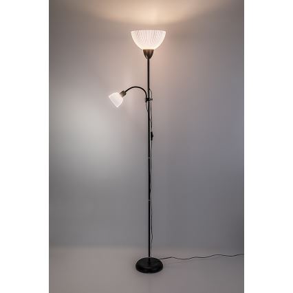 Rabalux - Stojacia lampa 1xE27/60W/230V + 1xE14/25W čierna