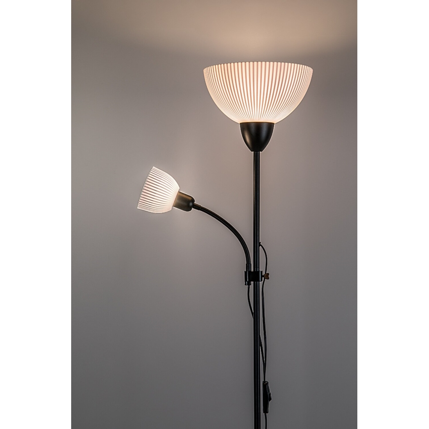 Rabalux - Stojacia lampa 1xE27/60W/230V + 1xE14/25W čierna