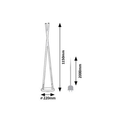Rabalux - LED Stojacia lampa LED/28W/230V 3000K