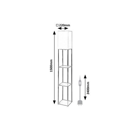 Rabalux - Stojacia lampa s poličkami 1xE27/40W/230V béžová