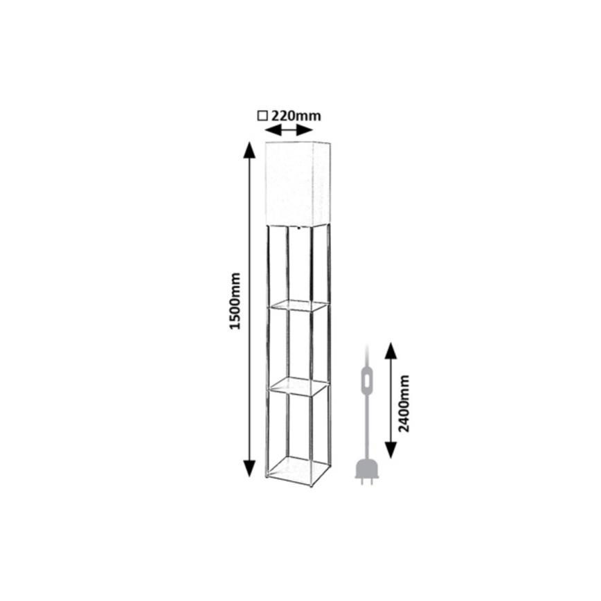 Rabalux - Stojacia lampa s poličkami 1xE27/40W/230V béžová