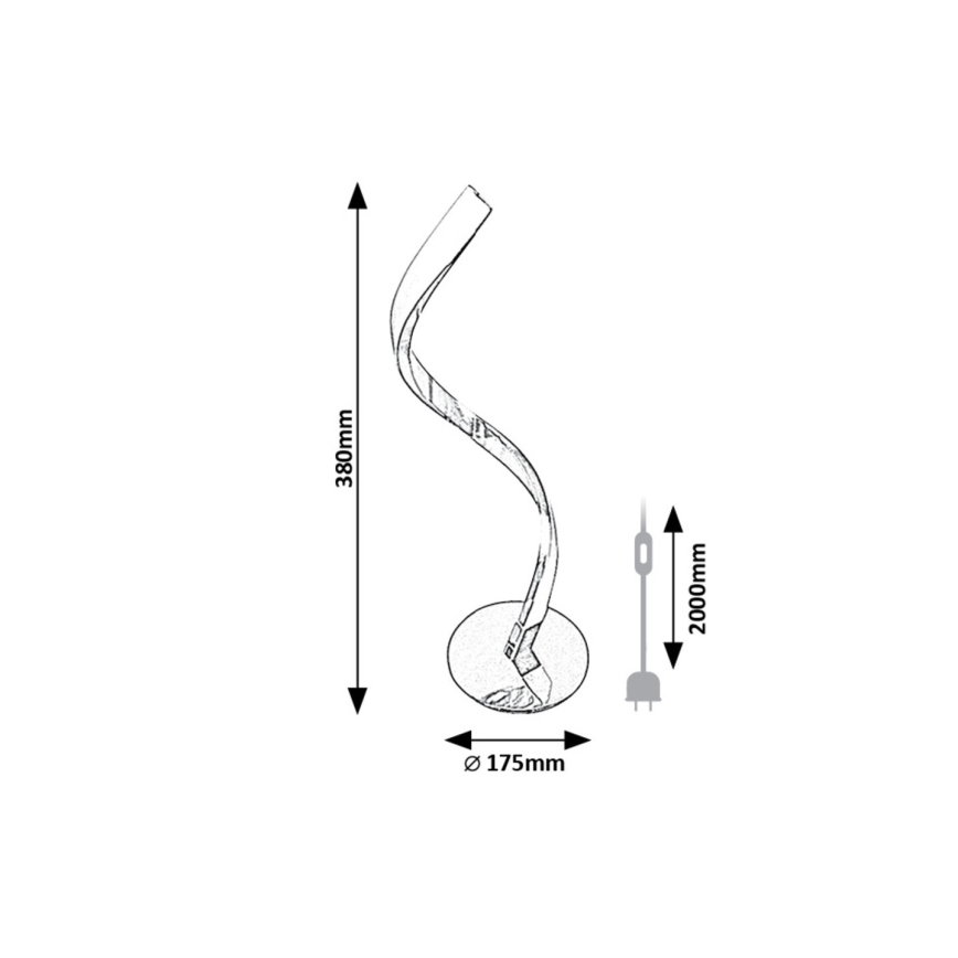 Rabalux - LED Stolná lampa LED/3W/230V 4000K lesklý chróm