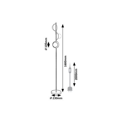 Rabalux - Stojacia lampa 3xG9/5W/230V