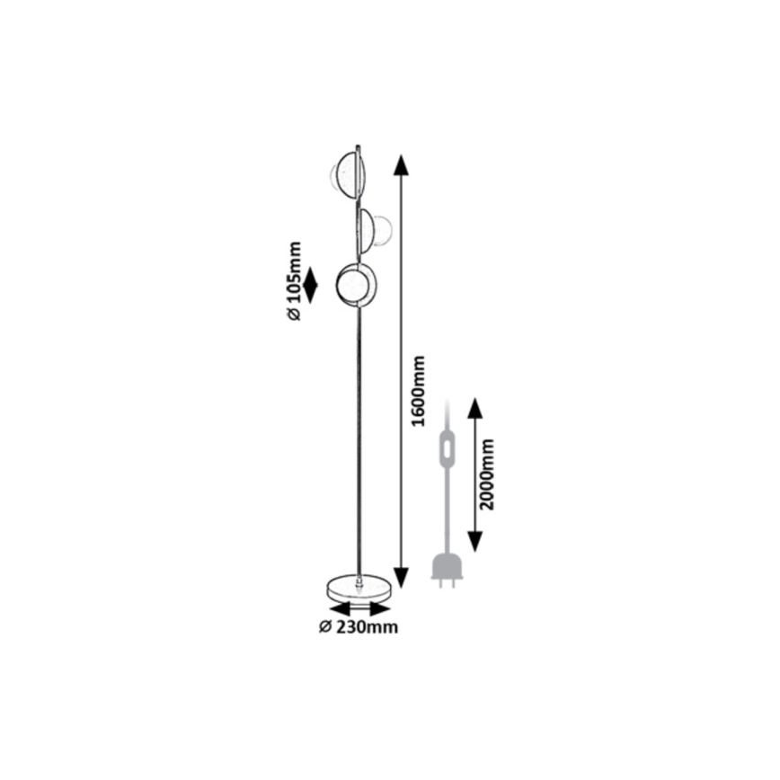 Rabalux - Stojacia lampa 3xG9/5W/230V