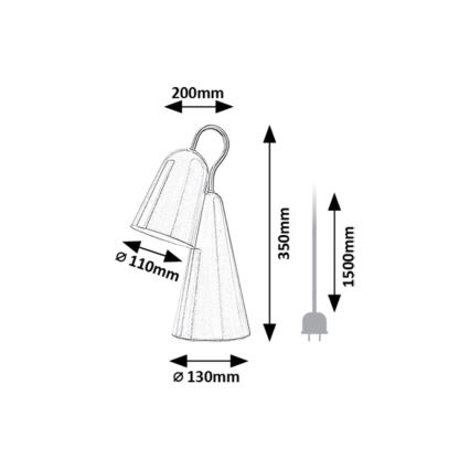 Rabalux - LED Stolná lampa 1xE14/4W/230V čierna