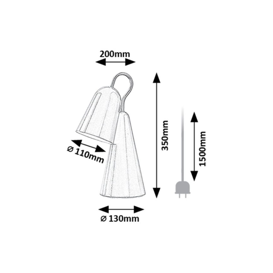 Rabalux - LED Stolná lampa 1xE14/4W/230V čierna