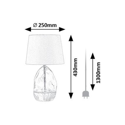 Rabalux - Stolná lampa 1xE27/40W/230V biela