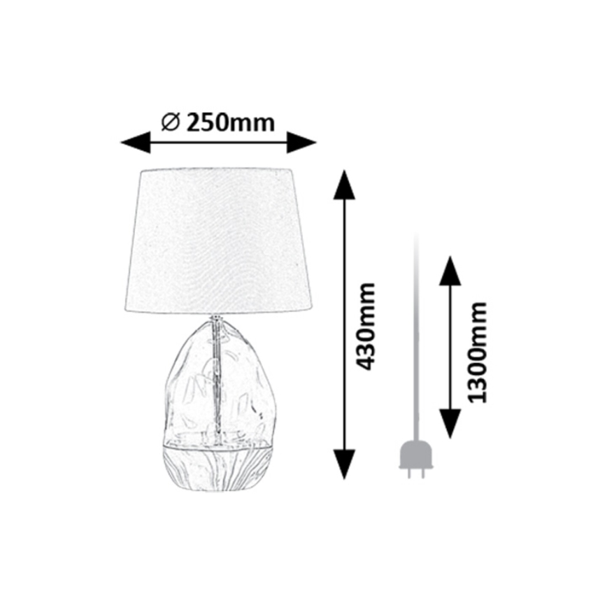 Rabalux - Stolná lampa 1xE27/40W/230V biela