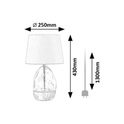 Rabalux - Stolná lampa 1xE27/40W/230V šedá