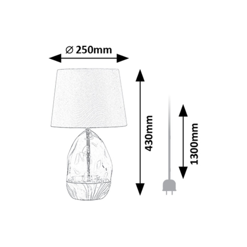 Rabalux - Stolná lampa 1xE27/40W/230V šedá