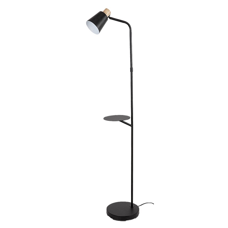 Rabalux - Stojacia lampa s poličkou 1xE27/40W/230V čierna