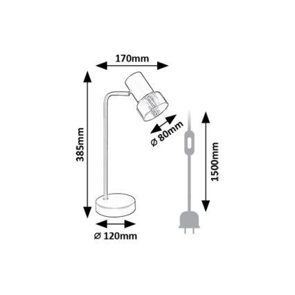 Rabalux - Stolná lampa 1xE14/15W/230V