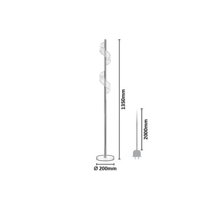 Rabalux - Stmievateľná dotyková stojacia LED lampa LED/12W/230V 3000K