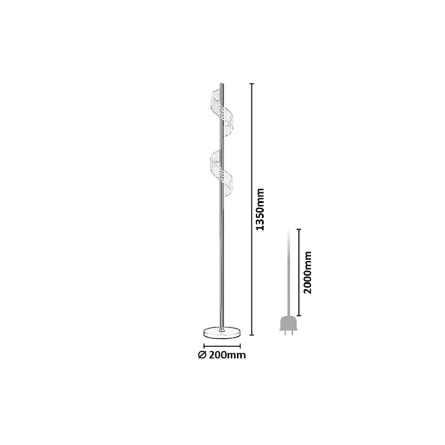 Rabalux - Stmievateľná dotyková stojacia LED lampa LED/12W/230V 3000K