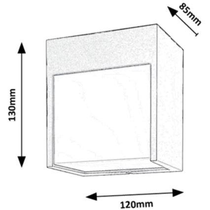 Rabalux - LED Vonkajšie nástenné svietidlo LED/12W/230V biela IP54