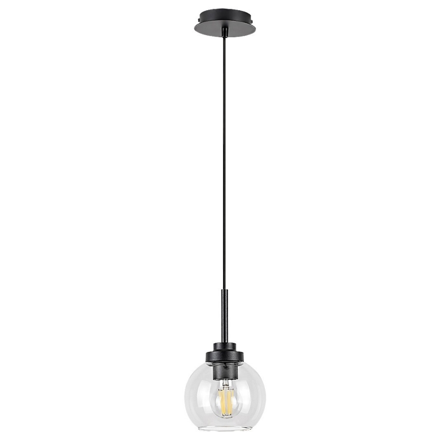 Rabalux - Kúpeľňový luster na lanku 1xE27/15W/230V čierna IP44