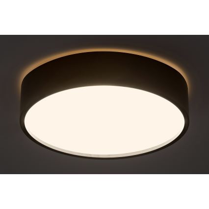 Rabalux - LED Stropné svietidlo so senzorom LED/19W/230V IP44 4000K pr. 28,5 cm čierna