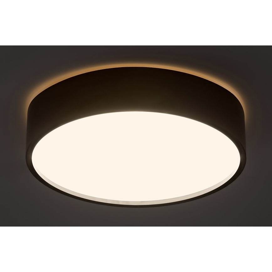 Rabalux - LED Stropné svietidlo so senzorom LED/19W/230V IP44 4000K pr. 28,5 cm čierna