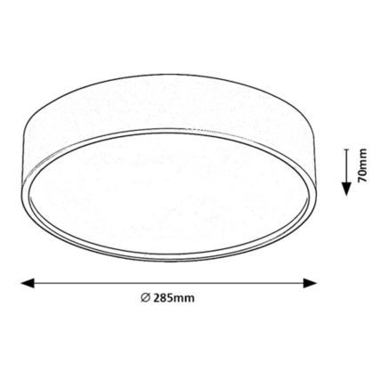 Rabalux - LED Stropné svietidlo so senzorom LED/19W/230V IP44 4000K pr. 28,5 cm čierna