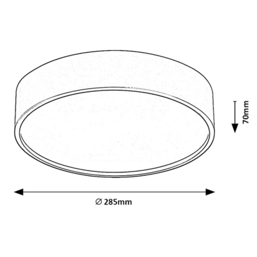 Rabalux - LED Stropné svietidlo so senzorom LED/19W/230V IP44 4000K pr. 28,5 cm čierna