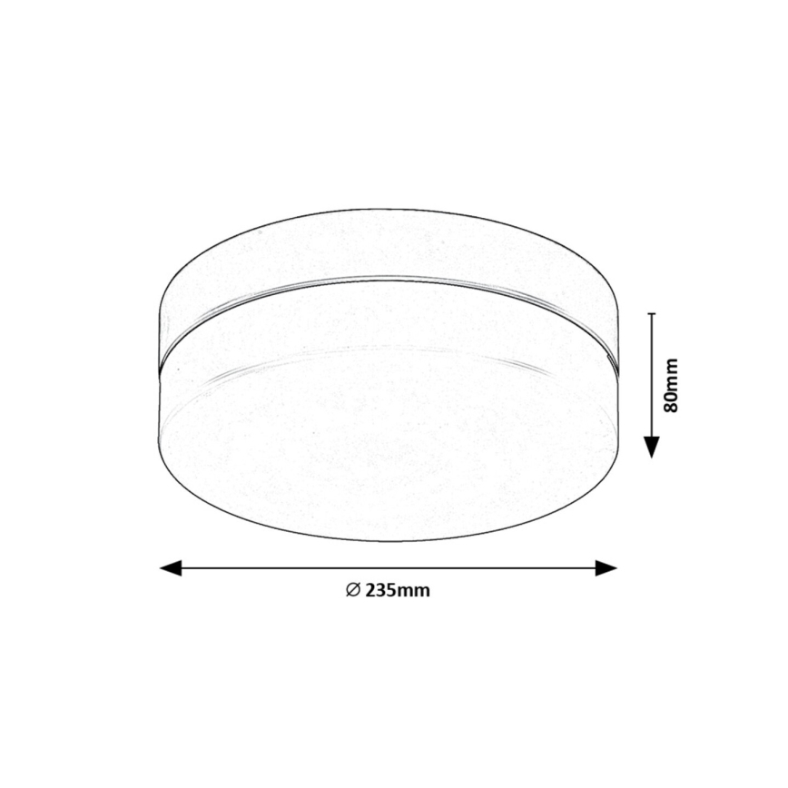 Rabalux - LED Kúpeľňové stropné svietidlo LED/15W/230V IP44 4000K pr. 23 cm čierna